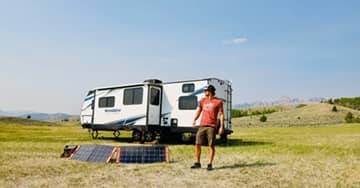 Painéis solares em autocaravanas